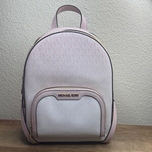 Michael Kors Medium Jaycee Powder Blush Signature Ombre Backpack